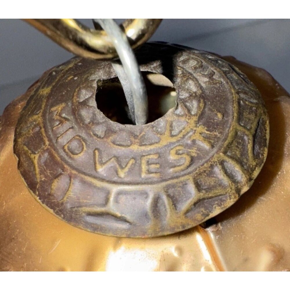 X Large Midwest Kugel Gold Christmas Tree Ornament Grape Heavy Made USA - Picture 2 of 8